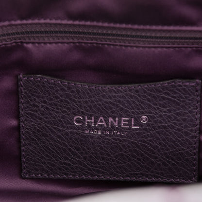Chanel Glazed Calfskin Large On The Road Tote Purple 6 of 7