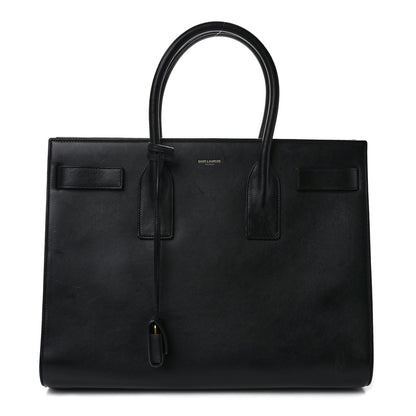 Saint Laurent SAINT LAURENT Calfskin Large Sac De Jour Carryall Black 1 of 10