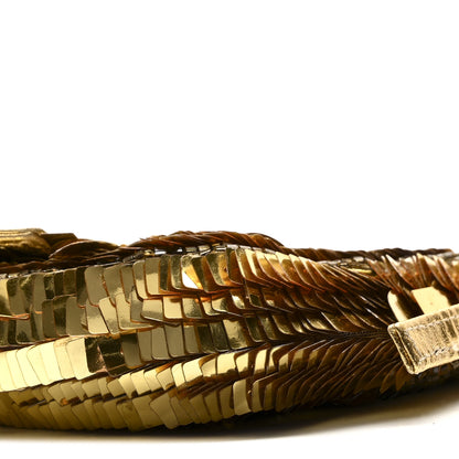 Fendi Sequin Paillettes Mini Half Moon Baguette Gold 8 of 8