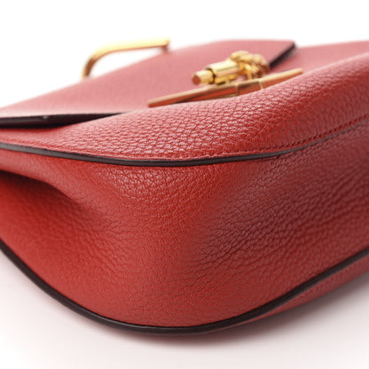 Chloe Grained Lambskin Mini Drew Shoulder Bag Plaid Red 6 of 9