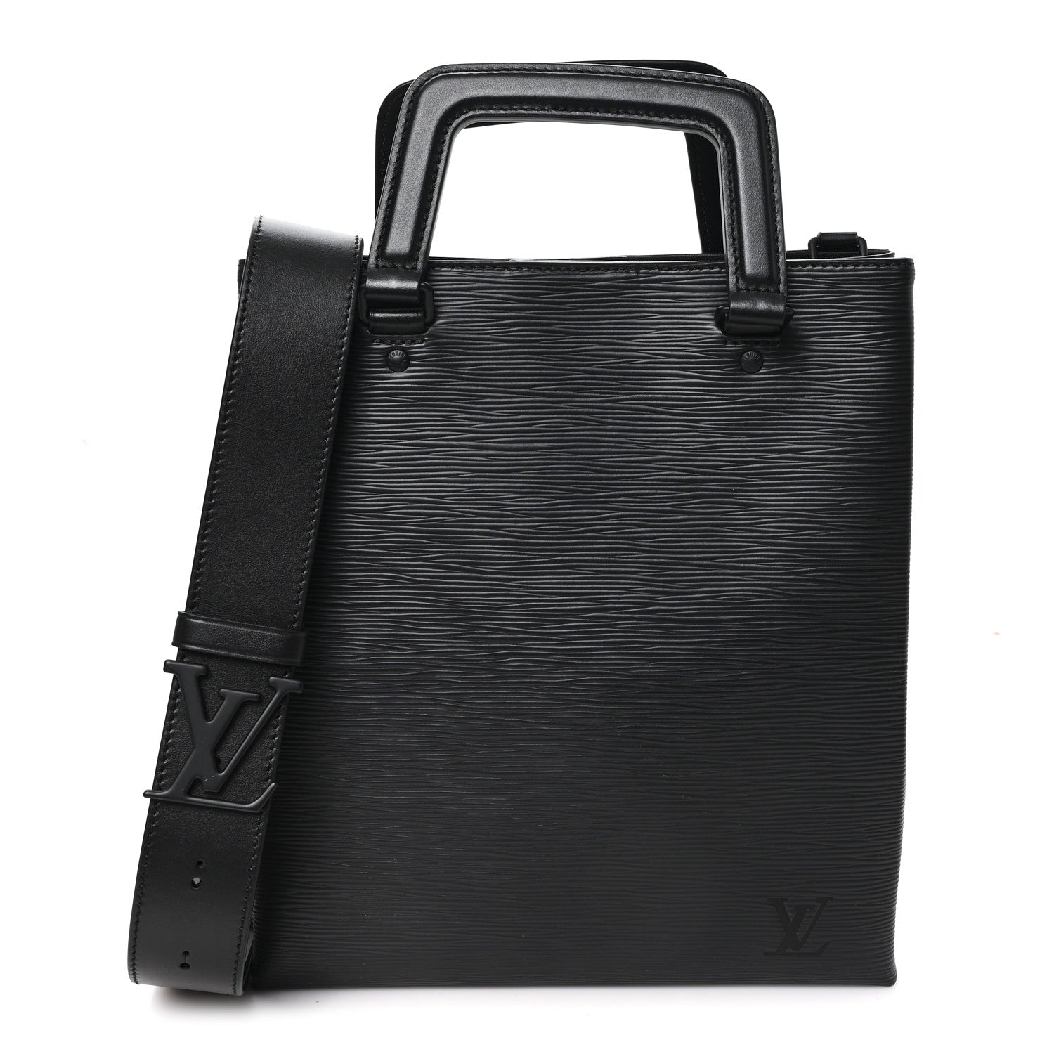 Louis Vuitton Epi Sac Plat Fold Bag Black 1 of 9