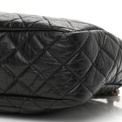 Chanel Aged Calfskin Quilted Large Reissue Camera Case Black 10 of 10