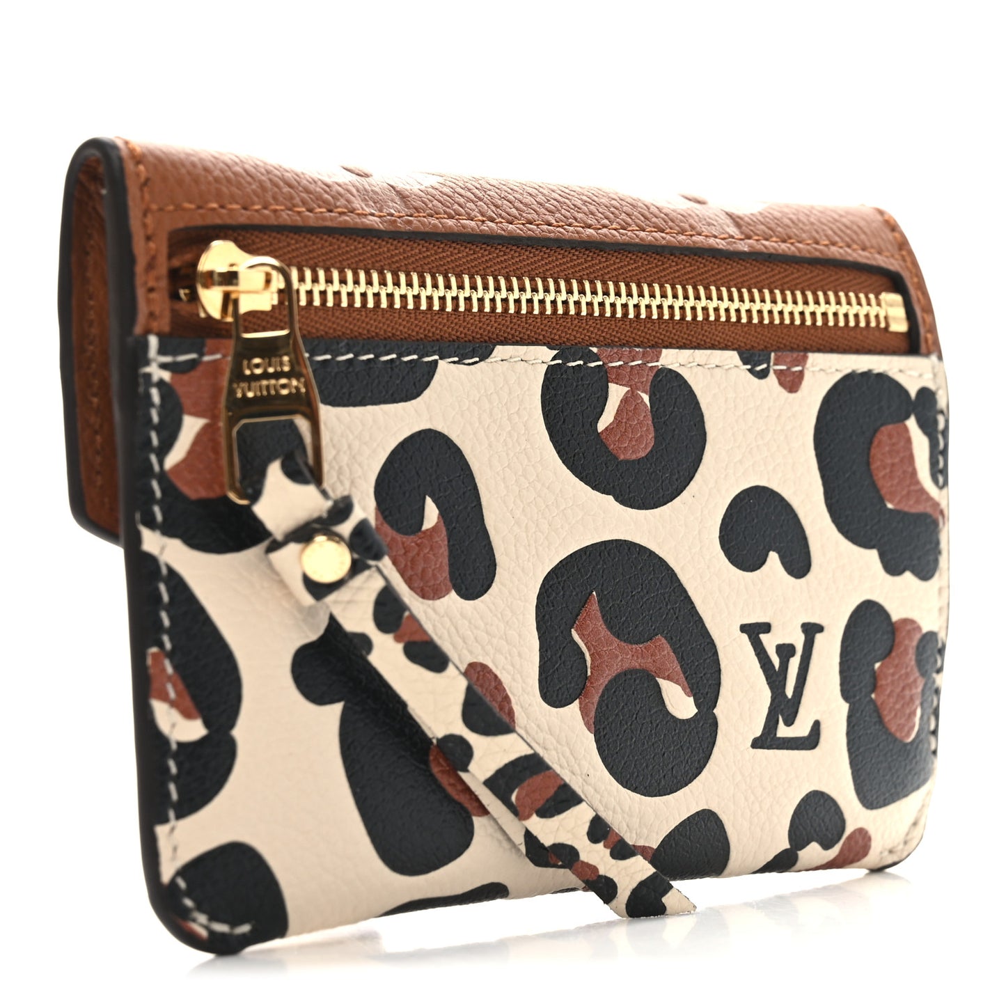 Empreinte Monogram Giant Wild At Heart Key Pouch Caramel