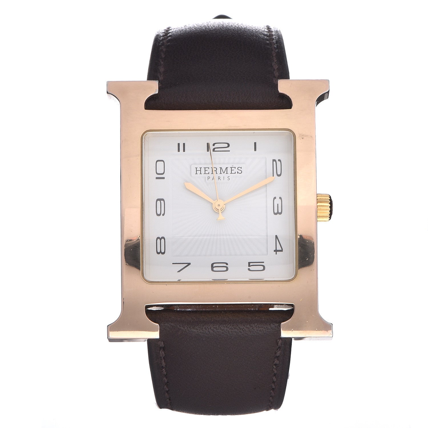 Hermes Stainless Steel Barenia 30.5mm Heure H Quartz Watch Noir 1 of 10