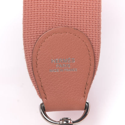 Hermes Toile Taurillon Clemence Shoulder Strap Rose Thè 4 of 4