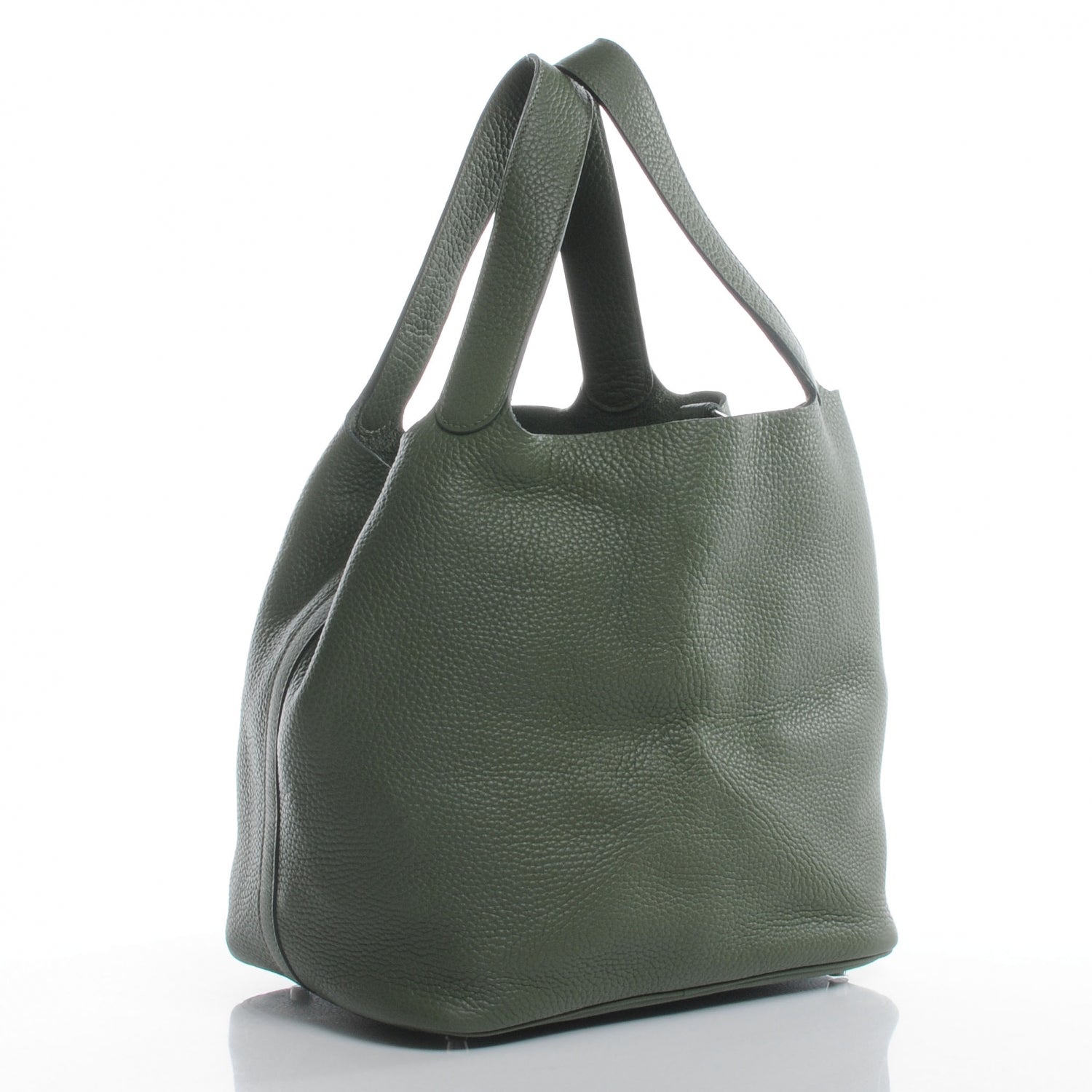 Hermes Taurillon Clemence Picotin Lock GM Vert Canopee 3 of 8