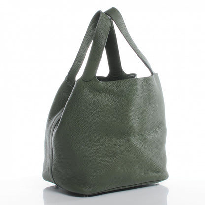 Hermes Taurillon Clemence Picotin Lock GM Vert Canopee 3 of 8