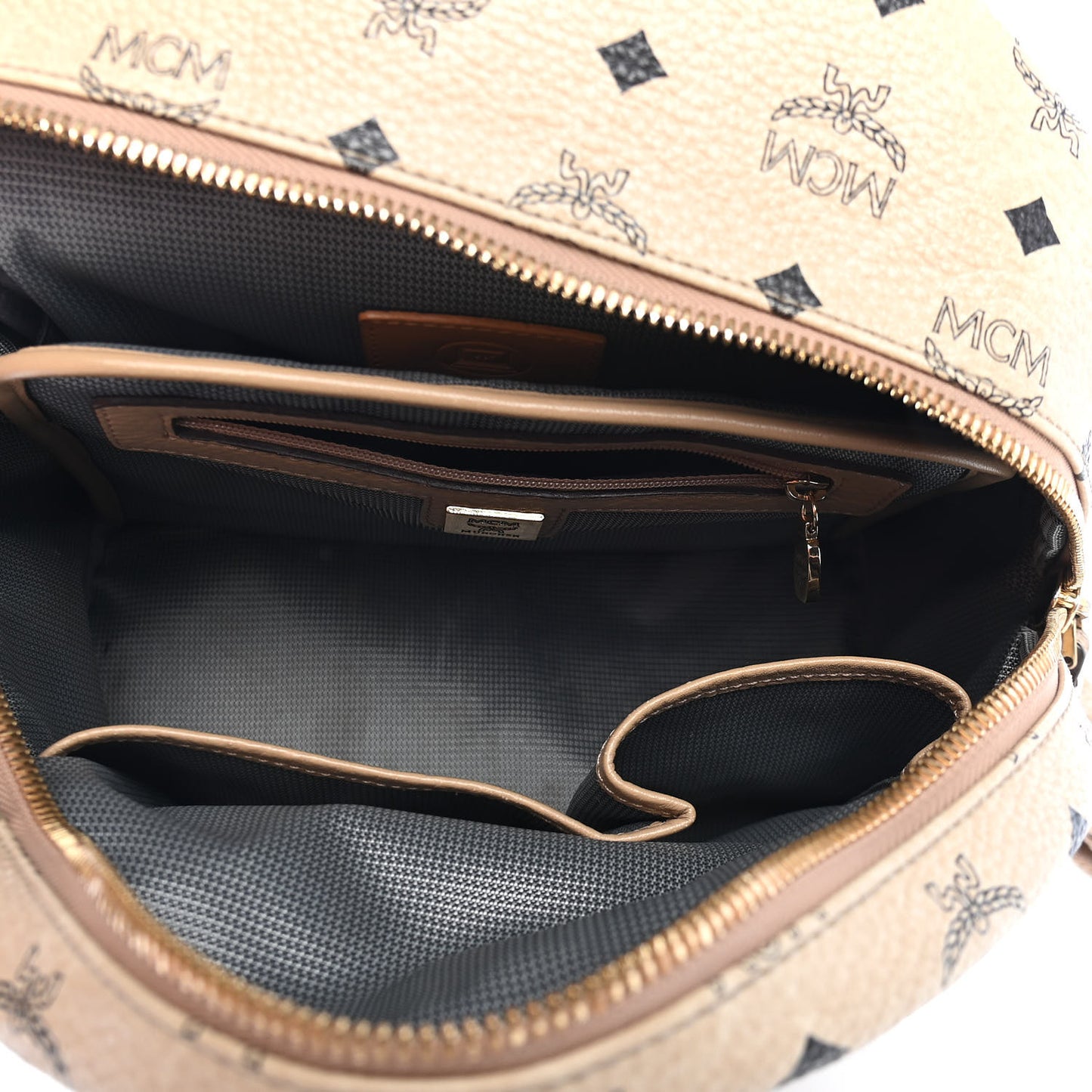 Visetos Small Side Stud Stark Backpack Beige