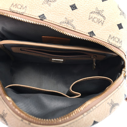 MCM Visetos Small Side Stud Stark Backpack Beige 5 of 10