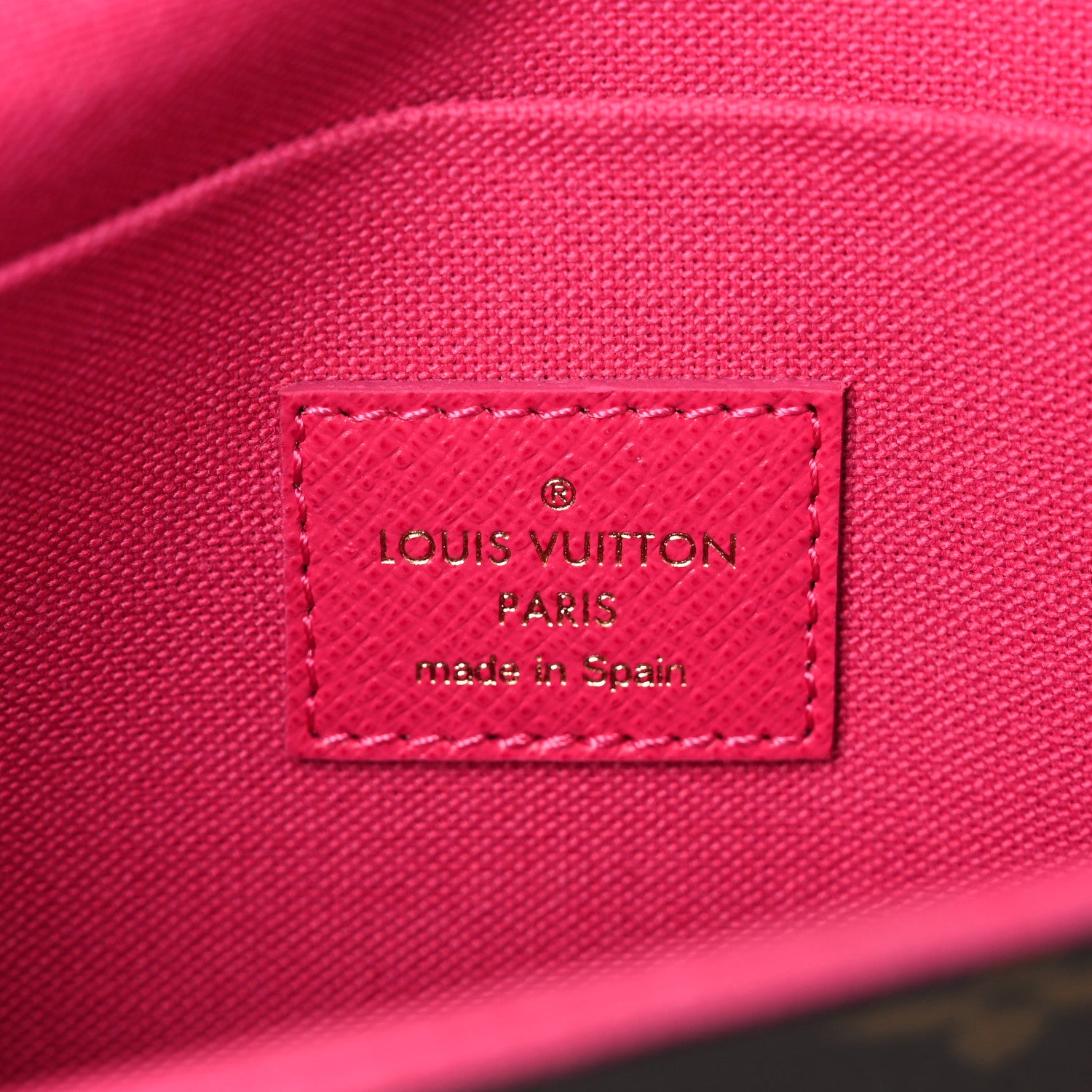 Louis Vuitton Monogram 2021 Christmas Animation Hollywood Pochette Felicie Chain Wallet Fuchsia 7 of 9