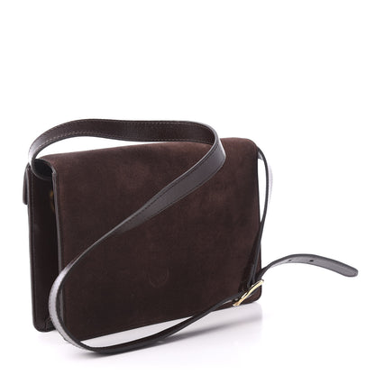 Gucci Suede Small Torchon GG Ring Shoulder Bag Reflex Brown 3 of 11