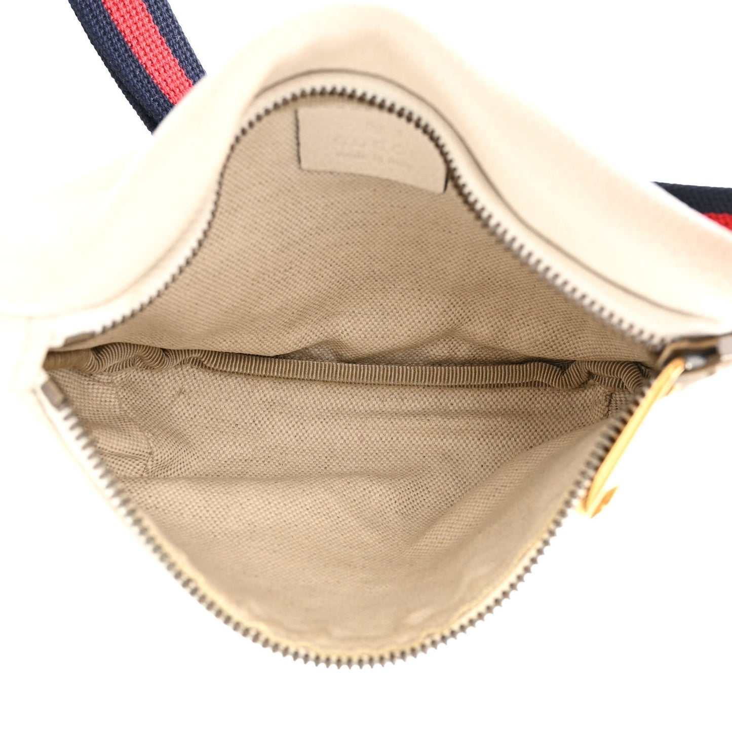 Grained Calfskin Small Logo Belt Bag White