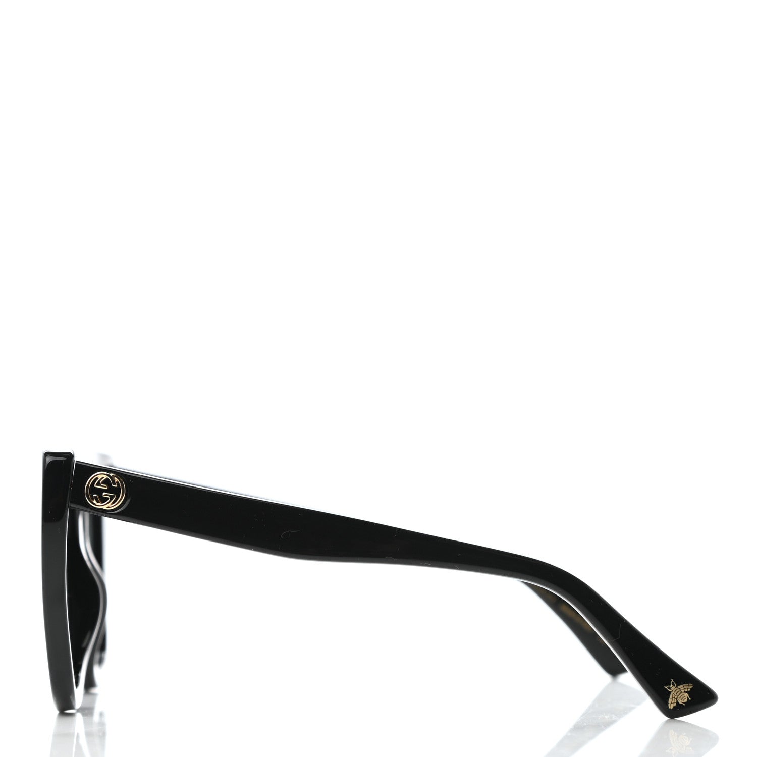 Gucci Acetate Cat Eye GG0163/S Sunglasses Black 2 of 7
