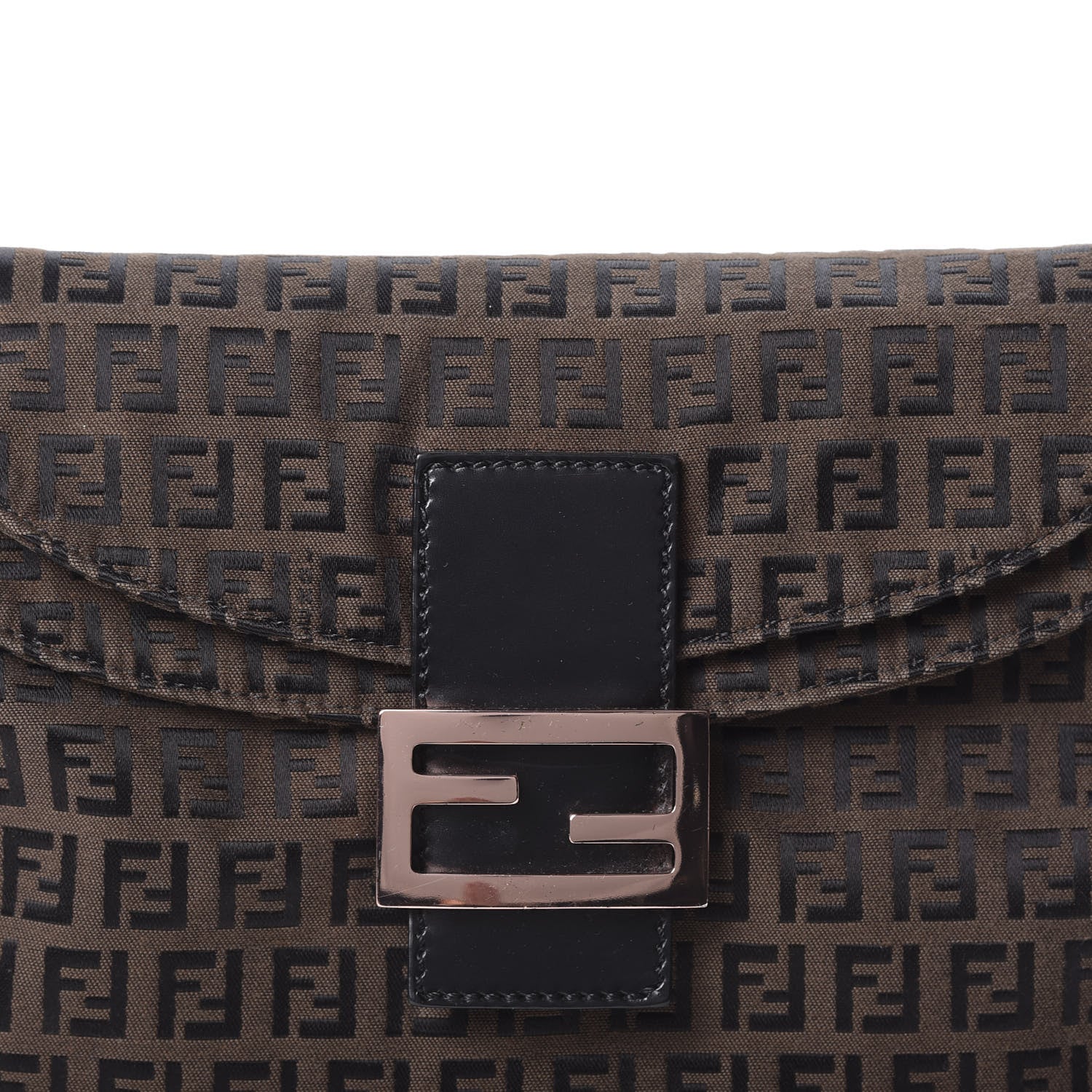 Fendi Zucchino Baguette Dark Brown 8 of 8