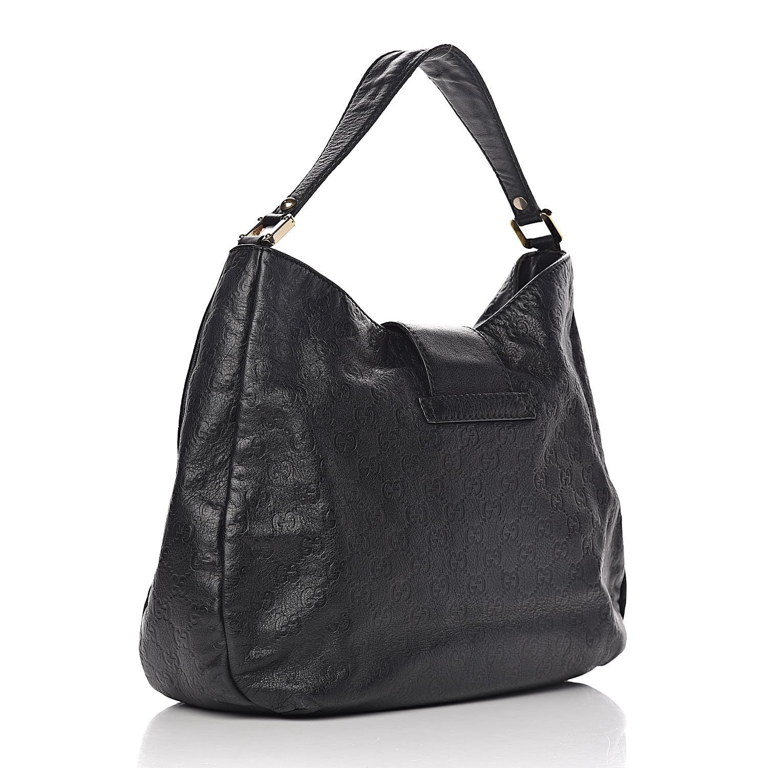 Gucci Guccissima Large New Ladies Web Hobo Black 3 of 13