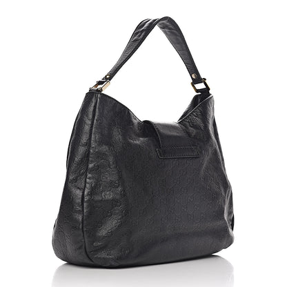 Gucci Guccissima Large New Ladies Web Hobo Black 3 of 13