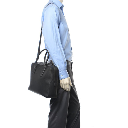 Saint Laurent Grain de Poudre Medium Museum Briefcase Black 2 of 10