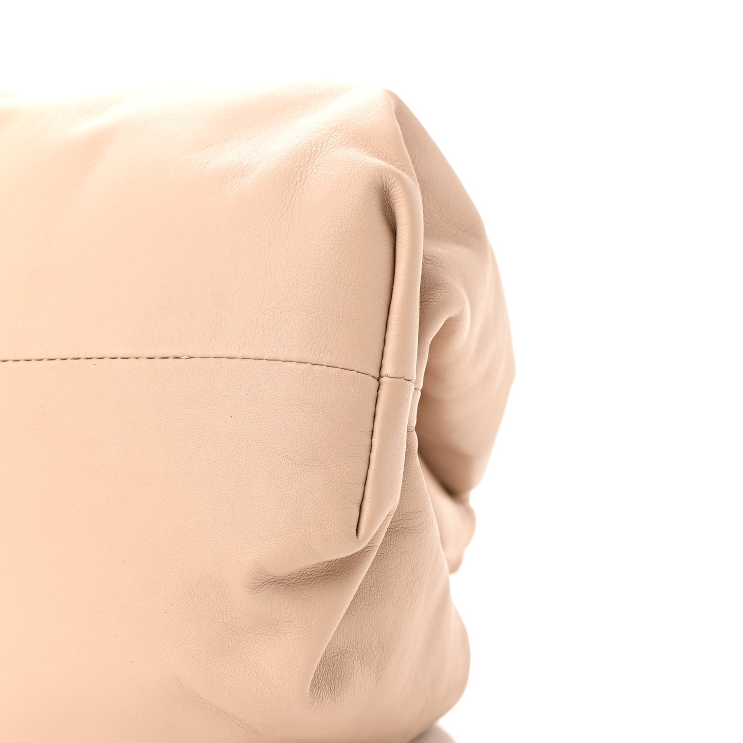 Smooth Butter Calf The Pouch Oversized Clutch Nude
