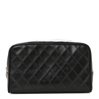 Chanel Lambskin Diamond Stitch Cosmetic Case Black 1 of 9