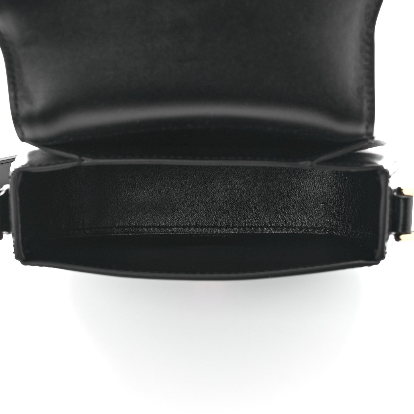 Calfskin Small Greca Goddess Shoulder Bag Black
