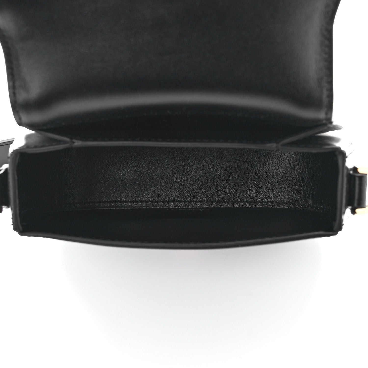 Versace Calfskin Small Greca Goddess Shoulder Bag Black 5 of 13