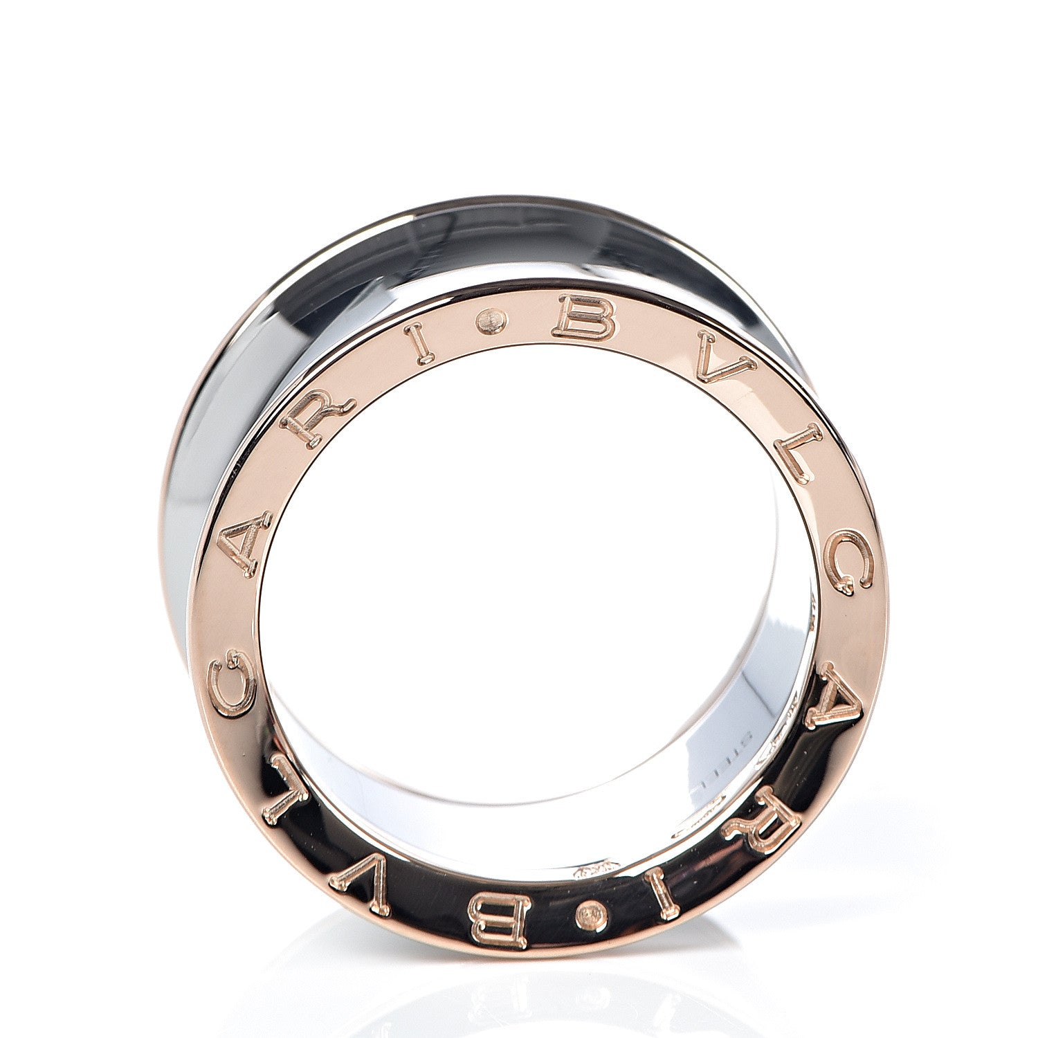 Bulgari Stainless Steel 18K Rose Gold Anish Kapoor B.Zero1 Ring 58 8.25 3 of 6