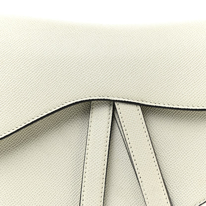 Christian Dior Grained Calfskin Saddle Bag White 7 of 13