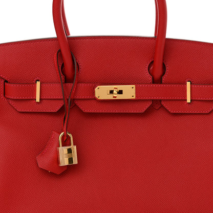 Hermes Epsom BIRKIN 30 Rouge Casaque 8 of 15