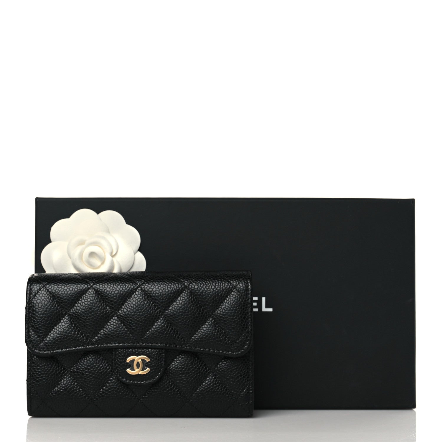 Chanel Caviar Quilted Medium Flap Wallet Black 9 of 9