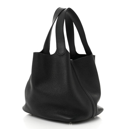 Hermes Taurillon Clemence Picotin Lock 22 MM Black 3 of 10