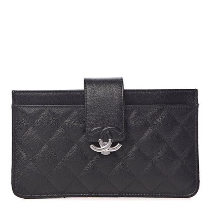 Chanel Caviar Quilted CC Box Strap Pouch Black 1 of 12