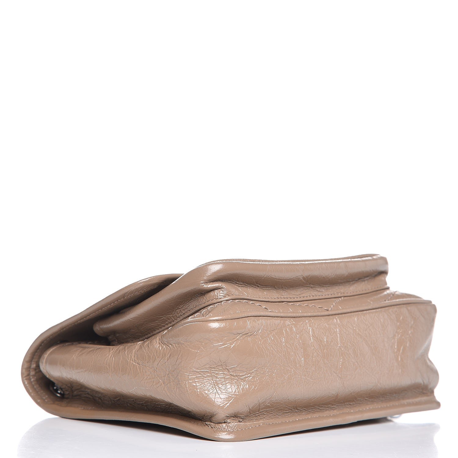 Saint Laurent Crinkled Calfskin Matelasse Monogram Baby Niki Chain Satchel Light Taupe 4 of 7