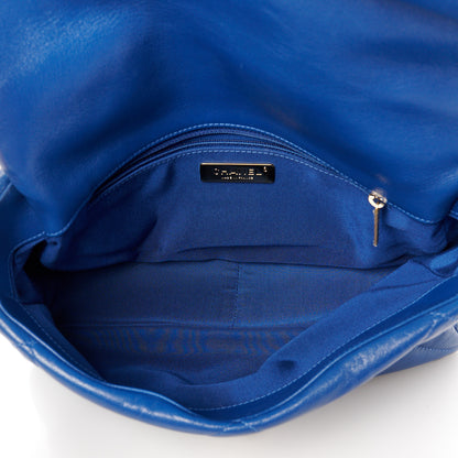 Chanel Lambskin Quilted Large Chanel 19 Flap Blue 5 of 10