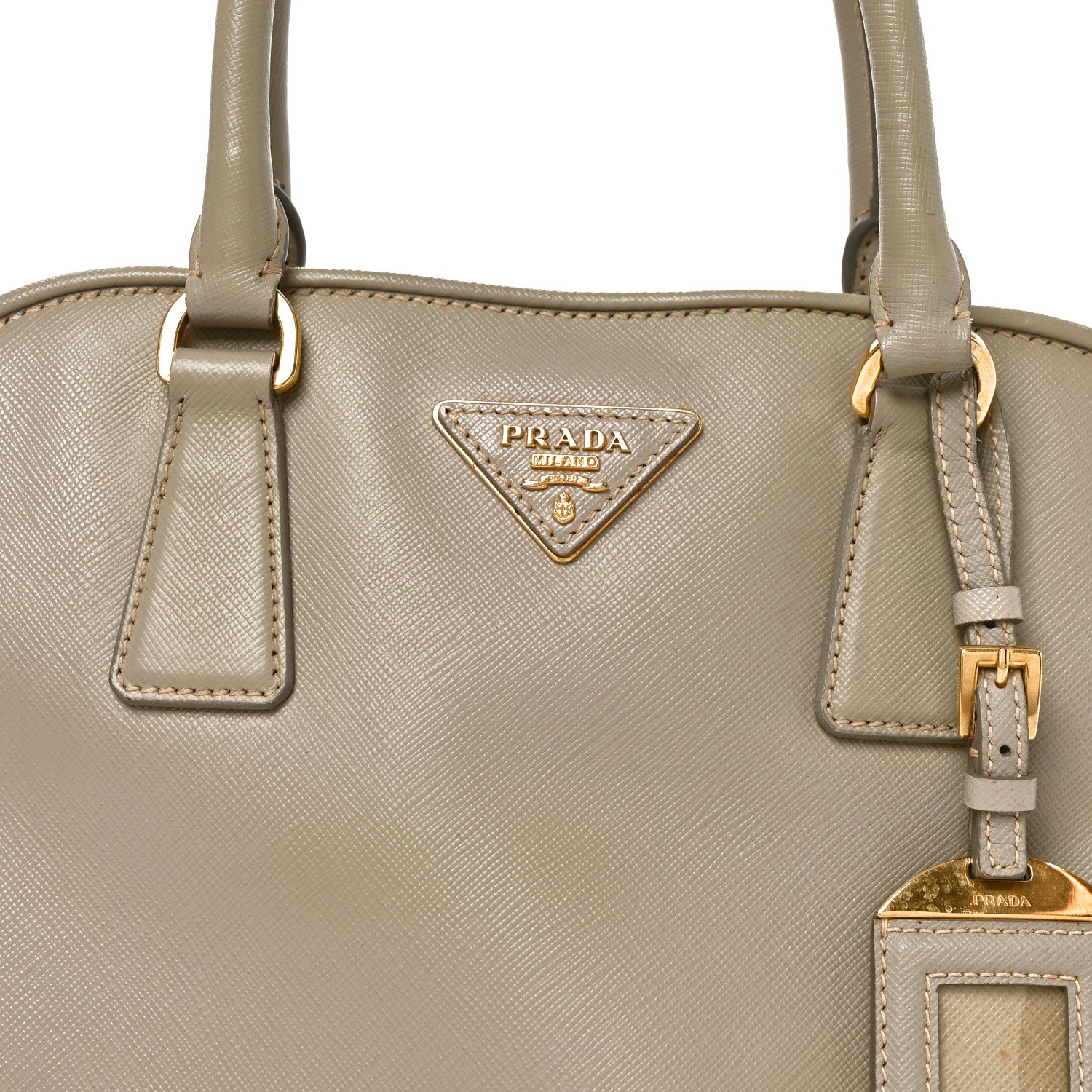 Prada Saffiano Lux Promenade Tote Argilla 7 of 9