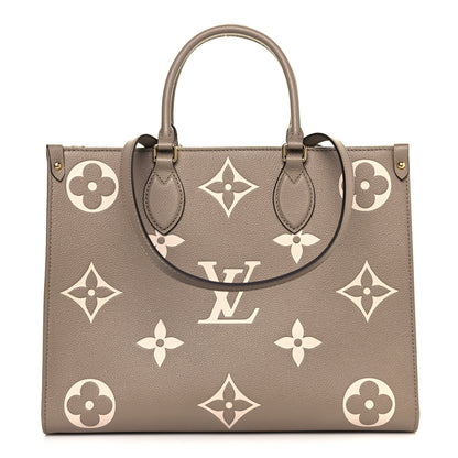 Louis Vuitton Empreinte Monogram Giant Onthego MM Tourterelle Creme 1 of 10