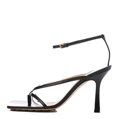 Bottega Veneta Lambskin Stretch Multi Strap 90mm Sandals 37.5 Black 2 of 18