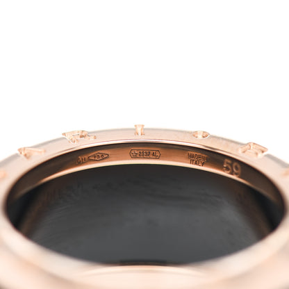Bulgari 18K Rose Gold Black Ceramic B.Zero1 Four-Band Ring 59 8.75 5 of 6