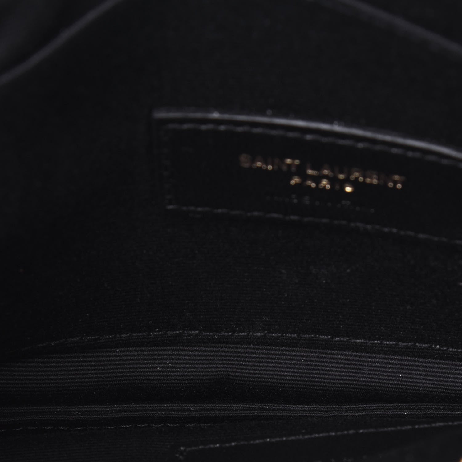 Saint Laurent Grain De Poudre Chevron Monogram Bill Pouch Crema Soft 5 of 13