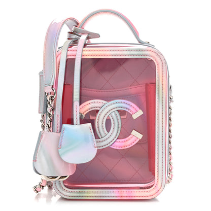Chanel PVC Patent Calfskin Patent Lambskin Vertical Vanity Case Pink 1 of 14