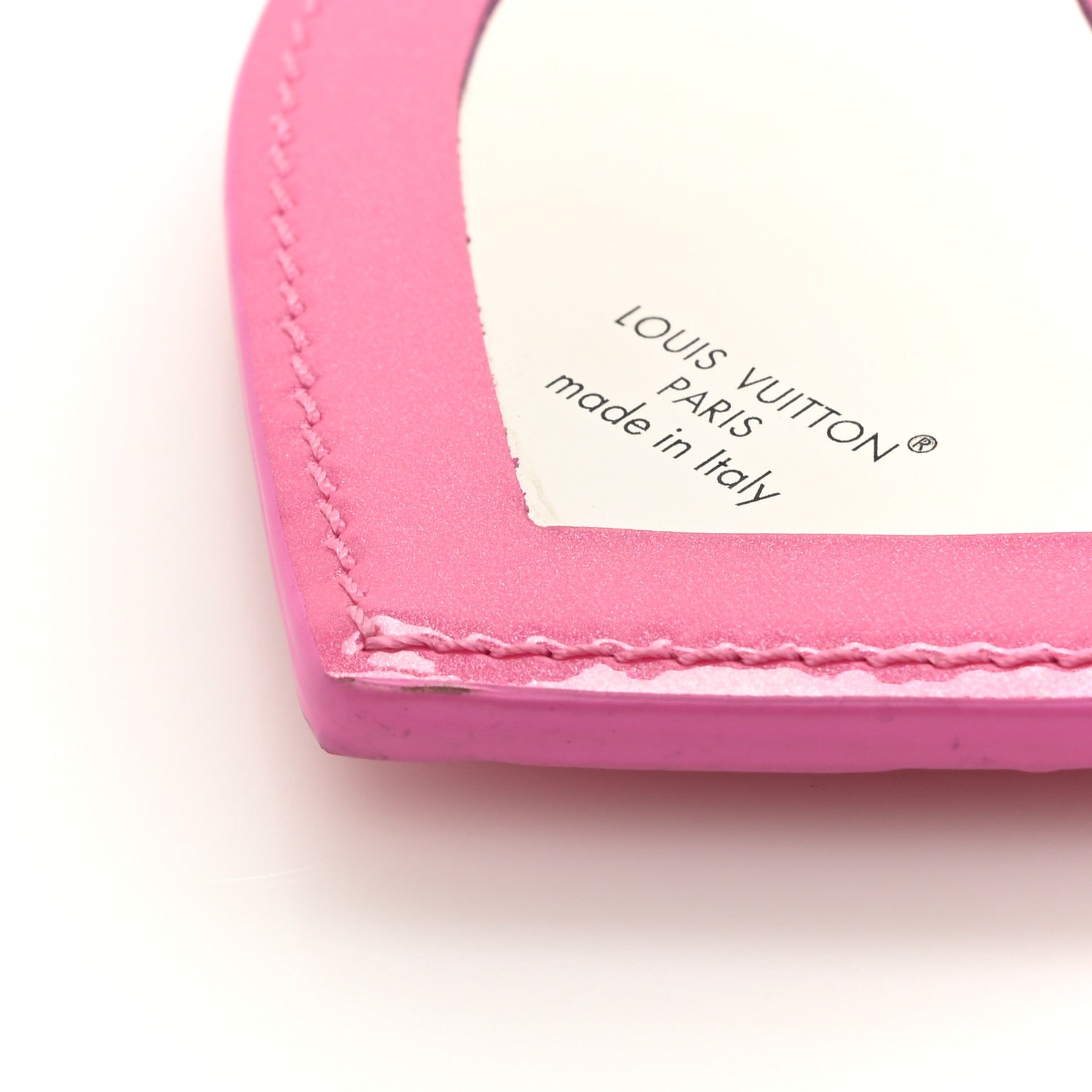 Louis Vuitton Vernis See Your Love Heart Key Holder Bag Charm Pink