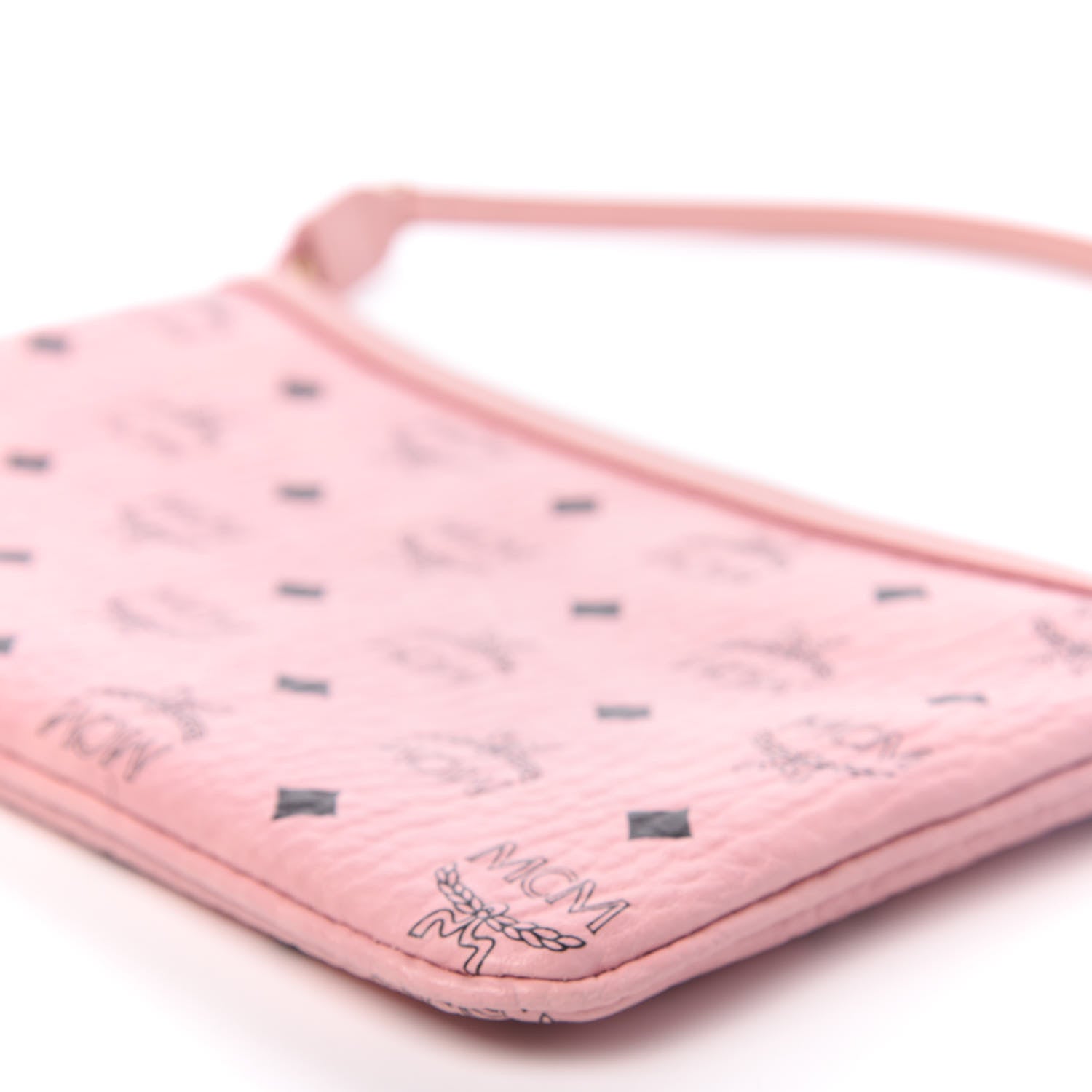 MCM Visetos Liz Shopper Tote Pouch Light Pink 6 of 7