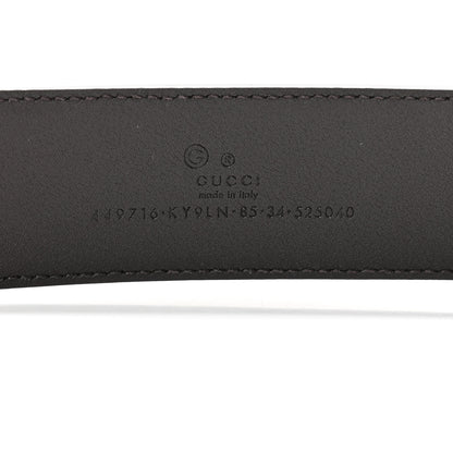 Gucci Monogram Dollar Calfskin 40mm Belt 85 34 Beige Ebony Testa di Moro 3 of 6