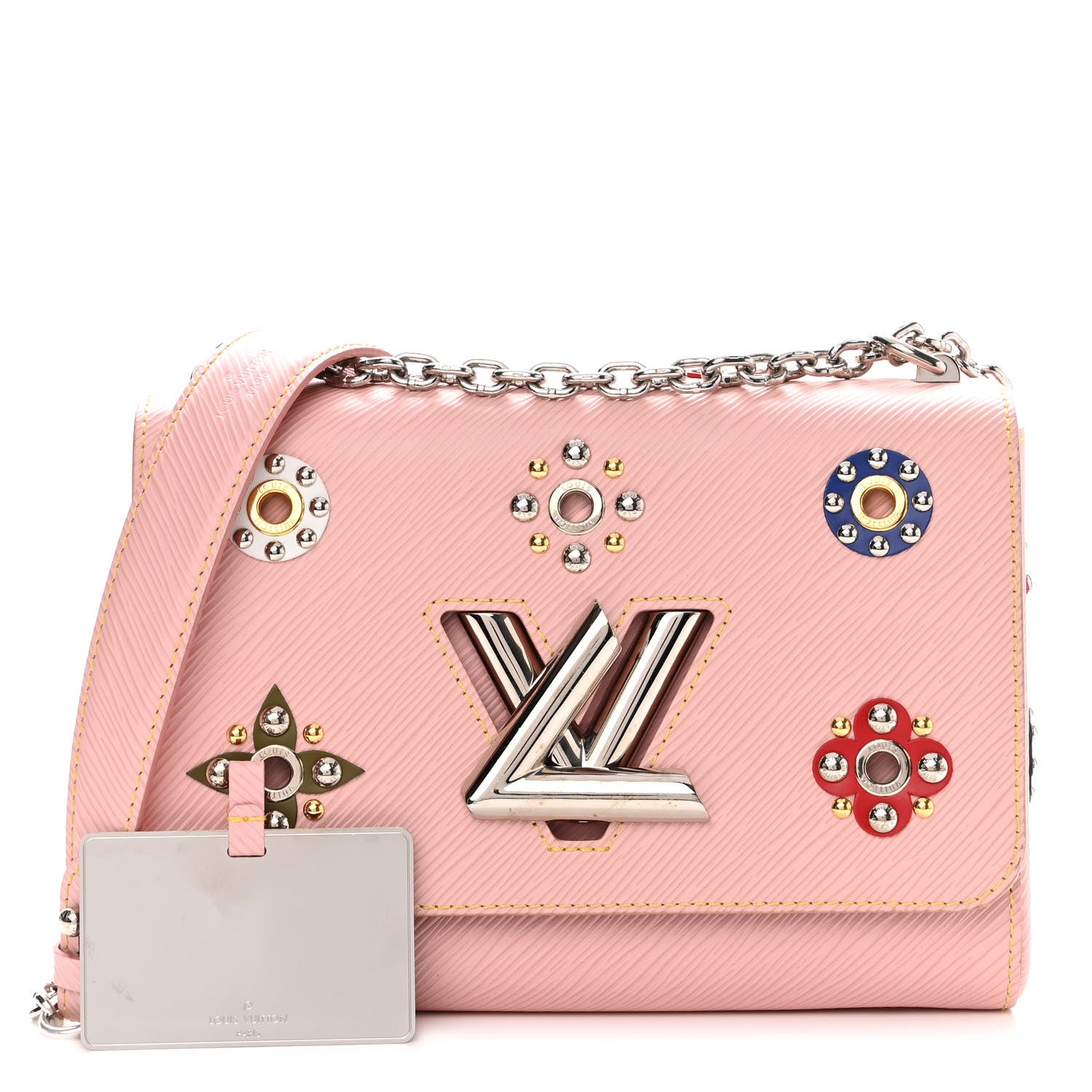 Louis Vuitton Epi Mechanical Flowers Twist Shoulder Bag MM Rose Ballerine 1 of 9