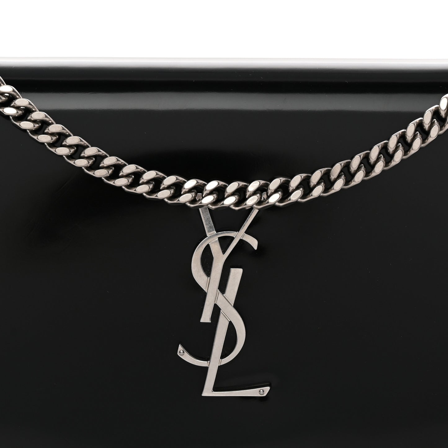 Glazed Calfskin Cassandre Wallet On Chain WOC Black
