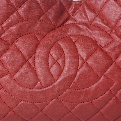 Chanel Caviar Quilted Expandable Zip Shoulder Bag Red 22 of 22