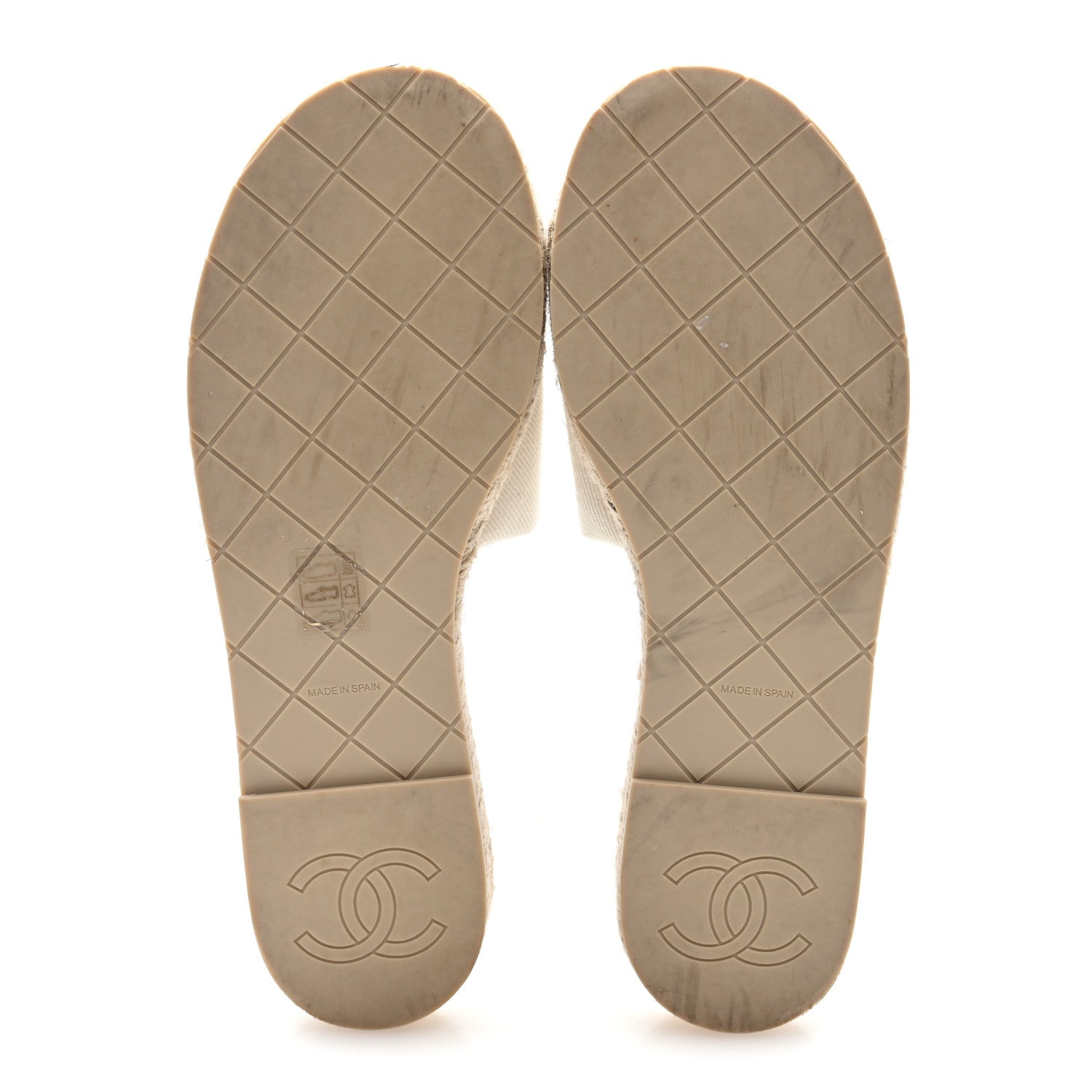Chanel Canvas Embroidered CC Floral Espadrille Slip On Sandals 40 White Multicolor 6 of 8