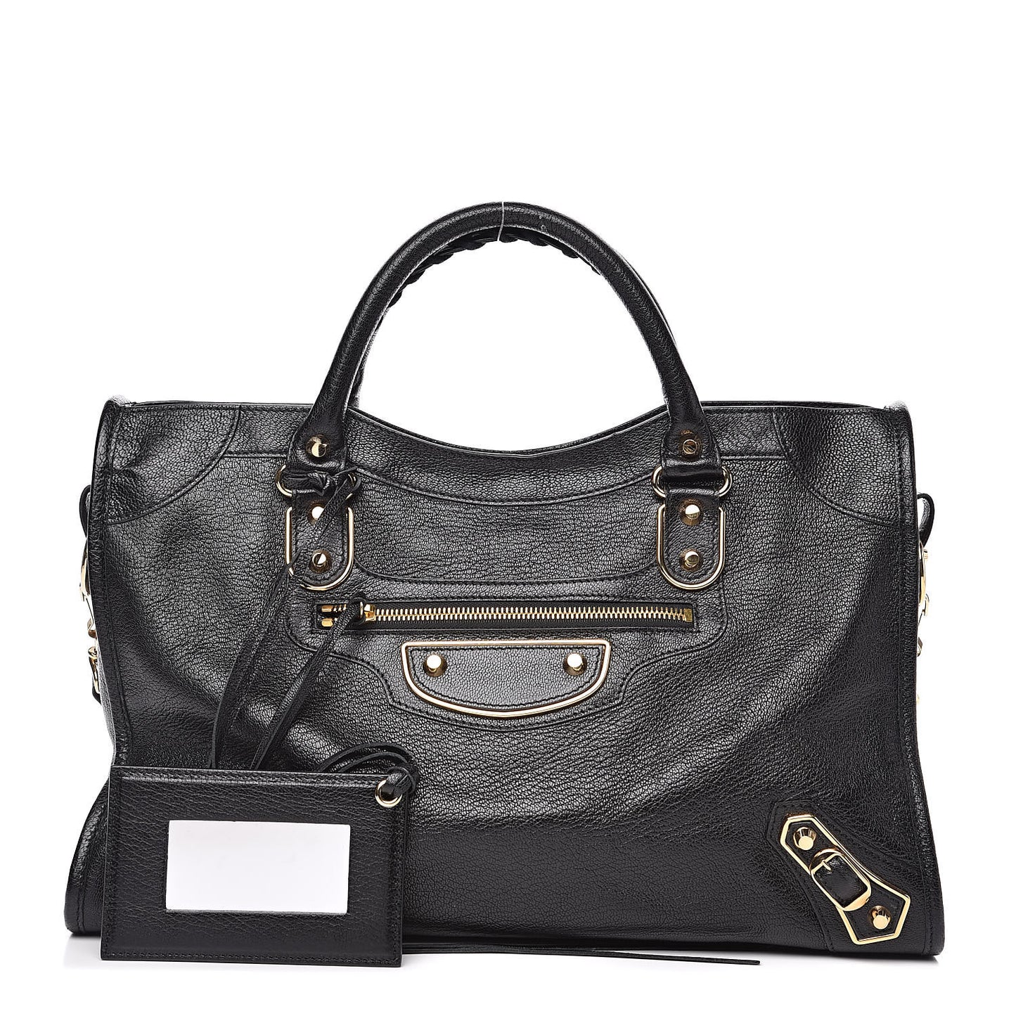 Chevre Gold Metallic Edge Hardware City Black