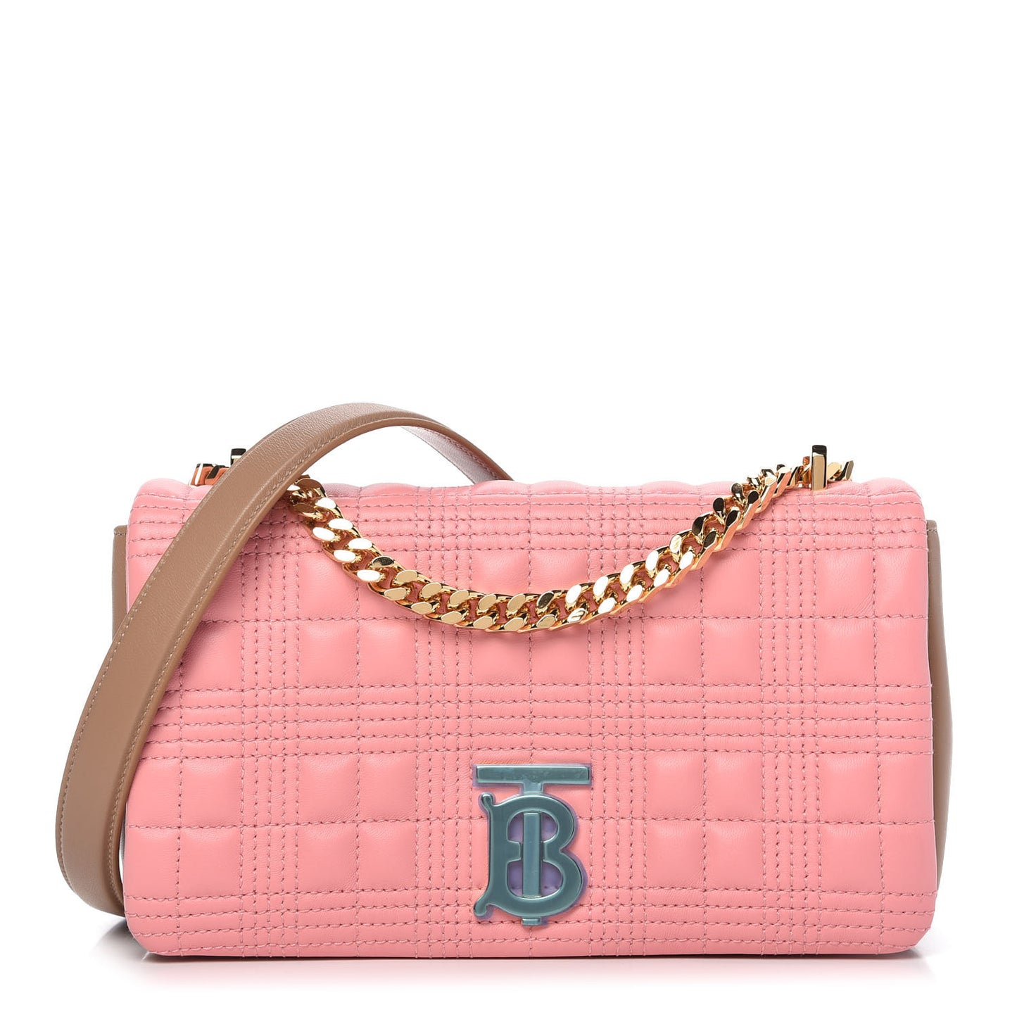 Lambskin Quilted Small Lola Bag Peony Camel
