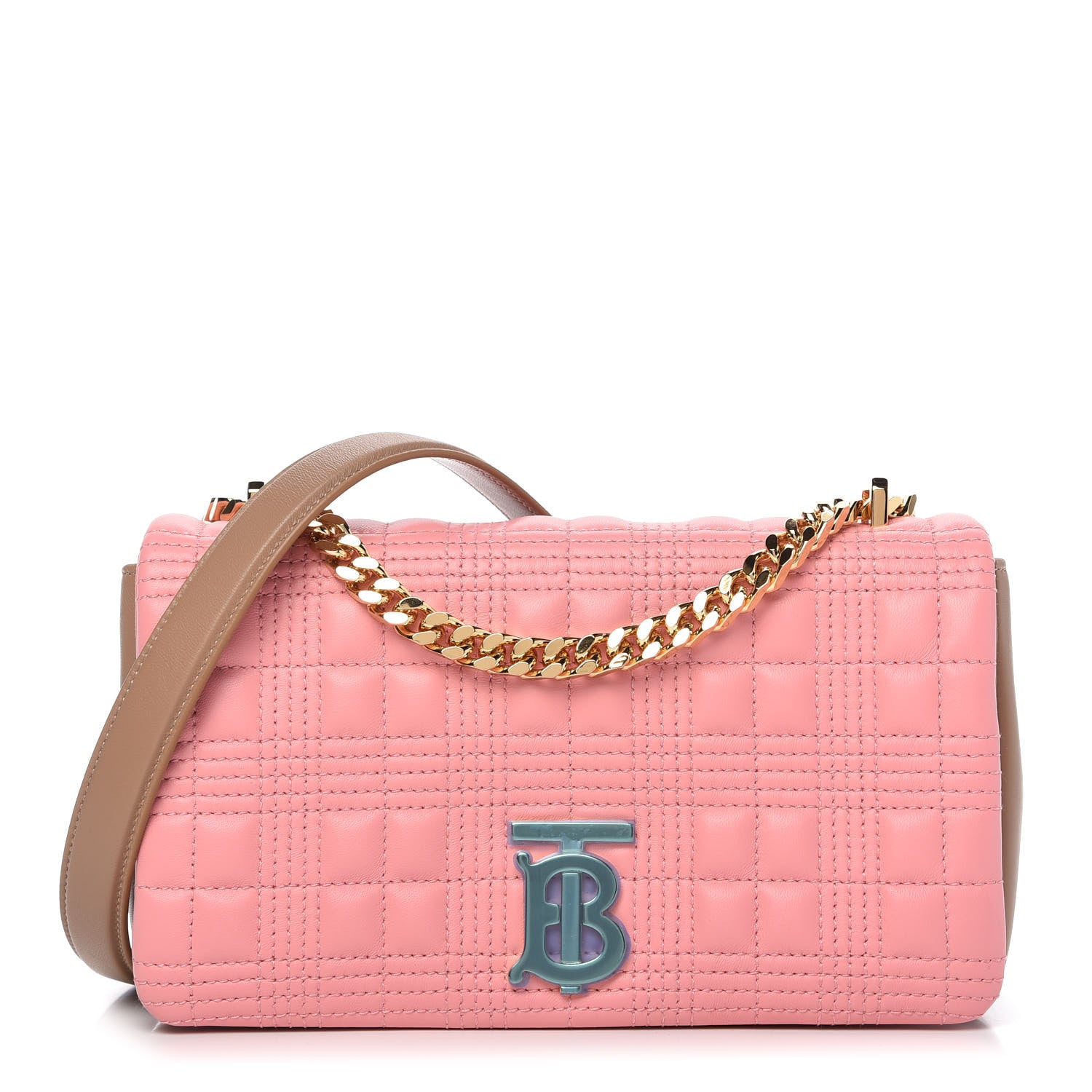 Burberry Lambskin Quilted Small Lola Bag Peony Camel 1 of 9