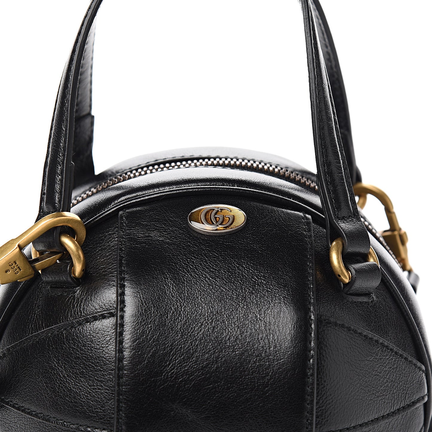 Piuma Lux Energy Mini Tifosa Basketball Shaped Shoulder Bag Black